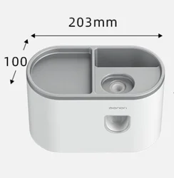 Magnetic Adsorption Inverted Toothbrush Holder Automatic Toothpaste Squeezer Dispenser Storage Rack Bathroom Accessories