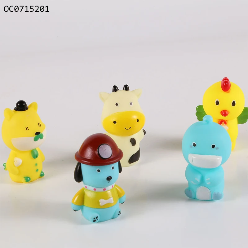 Мультяшные Обучающие куклы на палец из ПВХ игрушки животные оптовая продажа со сюжетной