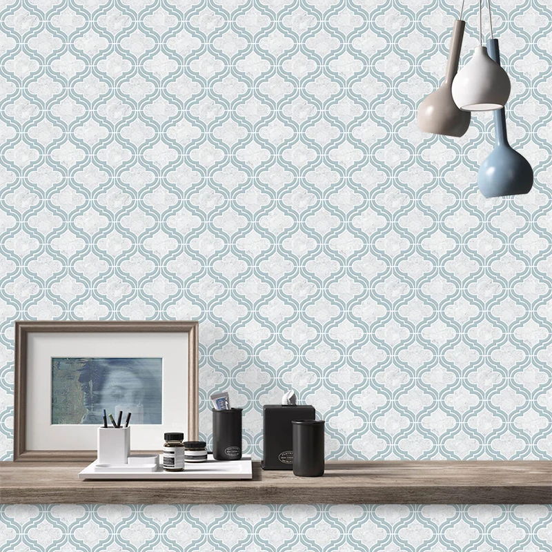 Breathable House decoration kitchen backsplash tiles Lantern Design new style wallpap decor peel and stick 3d tiles