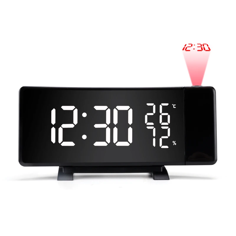 Multifunction Time 2022 Night Mirror New Ceiling Fm With Digital Clocks Projector Electronic Led Radio Projection Alarm Clock