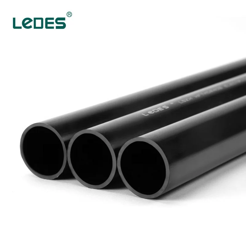 LEDES 20mm 25mm 32mm Black PVC Ppipe Plastic PVC Rigid Electrical Conduit Pipe conduit Manufacturer