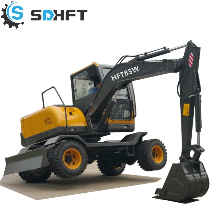 Китай машина HFT85W низкая цена 8 тонн Колесный экскаватор