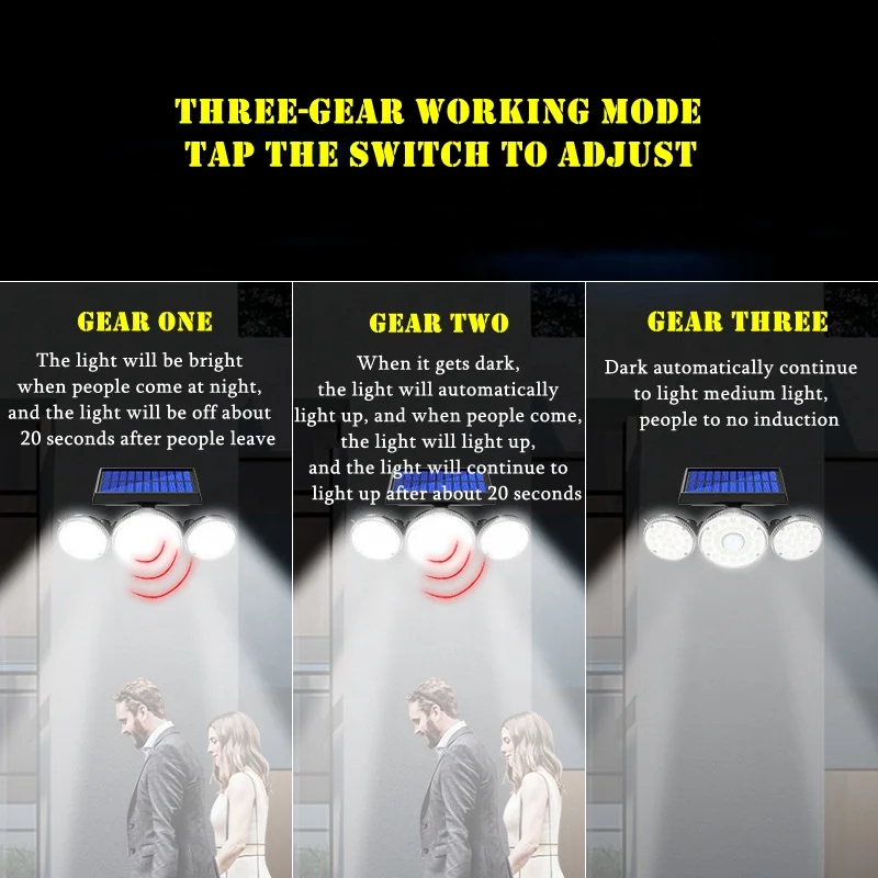 138LED High Power Solar lamp human body sensor wall lamp outdoor wall garden lamp waterproof Chrysanthemum pattern light