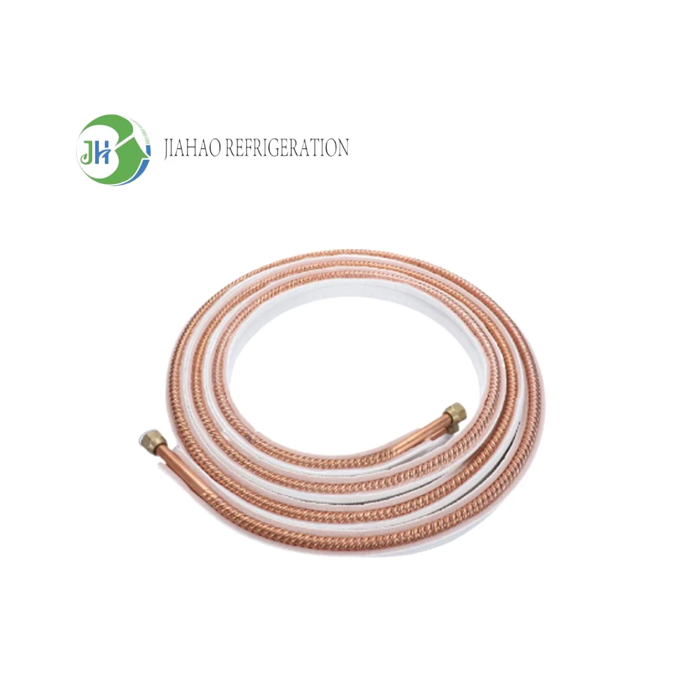 JH Factory Price HVAC Flexible PE Insulated Copper Corrugated Pipe Tubing For Refrigeration  Air Conditioner