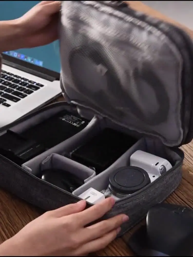 Double layer digital bag Multi-function cable charger digital products organizer Multi-function data line charger digital