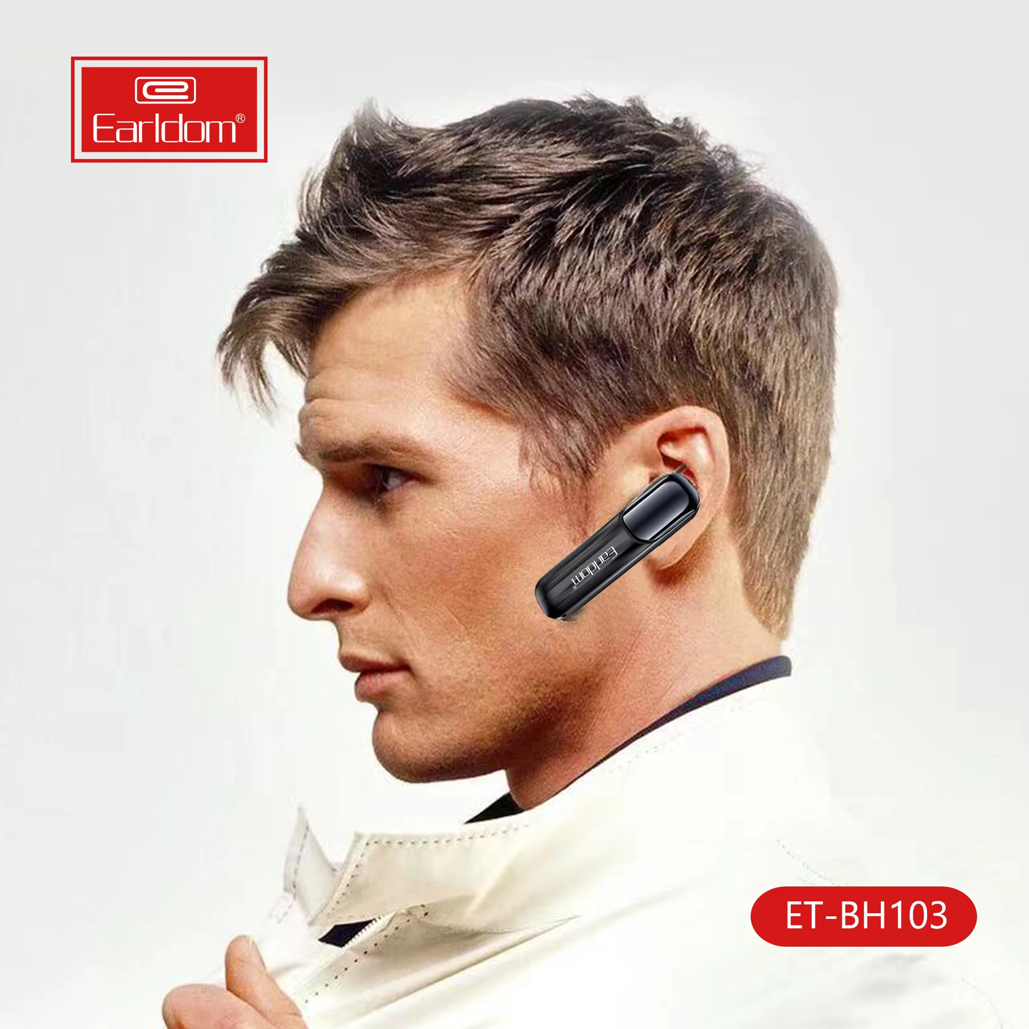 Earldom Wireless BT5.0 Business Wireless Headset earphone Noise Cancelling Hands Earpiece with Microphone