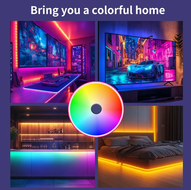 New Smart app controls music rhythm TV sensor dimmable USB Plug-in atmosphere light bar with Synchronized Lighting Effects