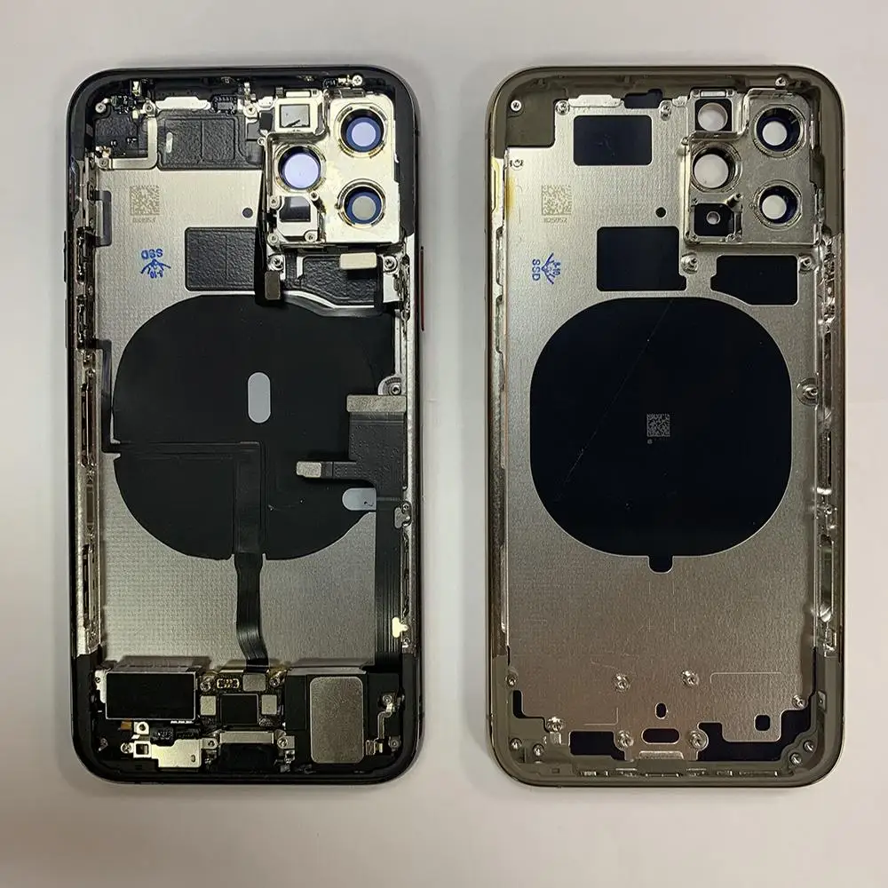 Задняя крышка для мобильного телефона корпус Iphone 11 pro max полноразмерная средняя рамка с логотипом наборы гибких деталей замена