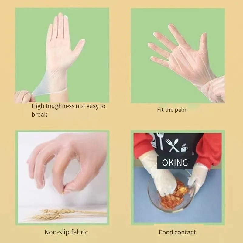 Customized Size Disposable Glove For Children Food Prep Service Gloves For Cooking Kid Independent Packed Painting Prevent Dirty