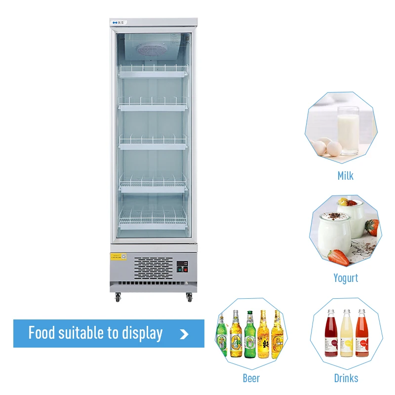 Pepsi Beverage Refrigerator With Glass Door Commercial Beverage Freezer Refrigeration Equipment