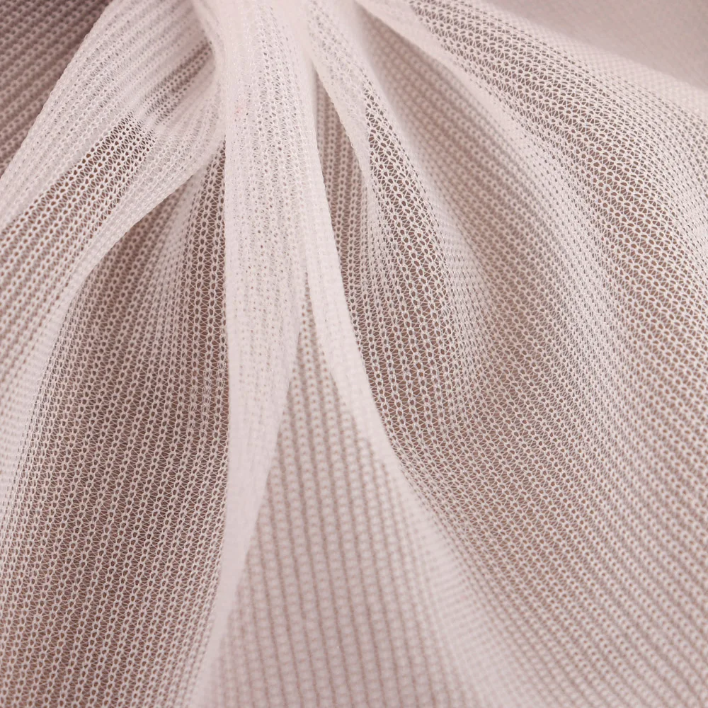 
100% Polyester mesh fabric of 20D recycled plain fabric for package of fruit and laundry bag tulle mesh fabric 