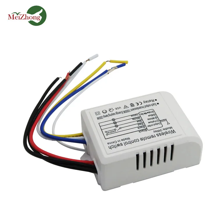 Трехсторонний четырехсекционный беспроводной бытовой выключатель света с дистанционным управлением Интеллектуальный сегментный модуль 220 В дистанционное управление светодиодным освещением