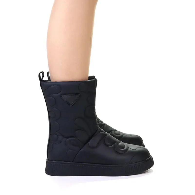 Anti-slip waterproof snow boots ladies winter shoes leather boots