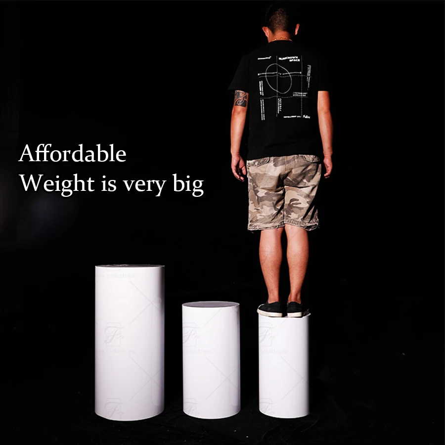 New Design wedding event decoration Round Dessert Table iron Cake Stand Set for Dessert Table Cylinder Plinth Flower Stand