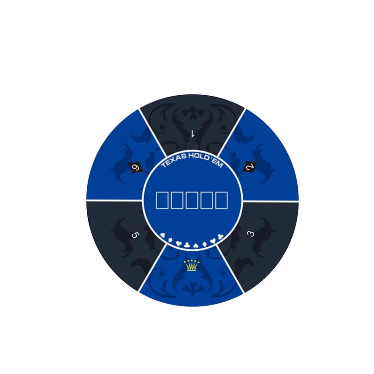Poker mat round Rubber Gambling table Mat