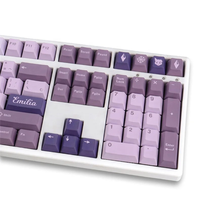 Hotsale GMK Frost Witch Keycaps Cherry Profile PBT DYE-SUB 129 Keys Purple Japanese Keycap For MX Switch Mechanical Keyboard