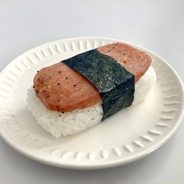 Handmade carefully fried instant food Japanese white rice with pork