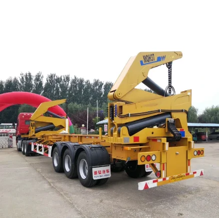 Truck side cranes trailer MQH37A 20FT 40FT container lifter side crane