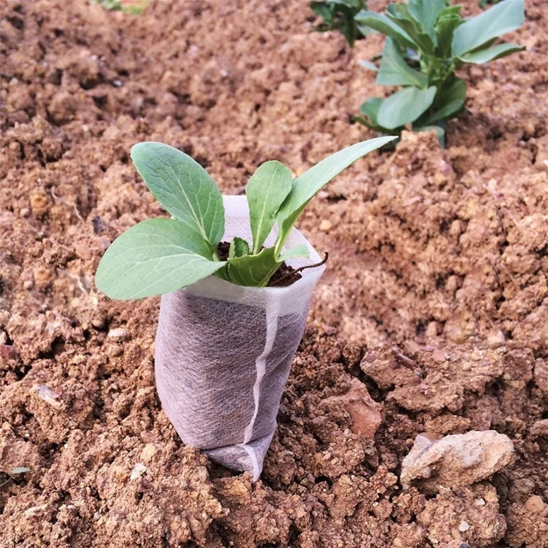 MZL 100 Pcs/Bag Non-Woven Seedling Bag Plant Growing Bag Nutrition Gardening Supplies 8*10 Cm