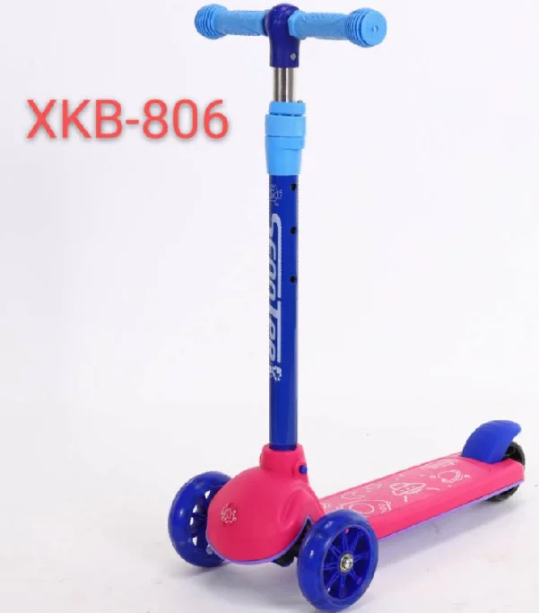 
2020 new 3 PU LED wheel girl kick toy scooter baby adjustable children foot scooter 3 in 1 