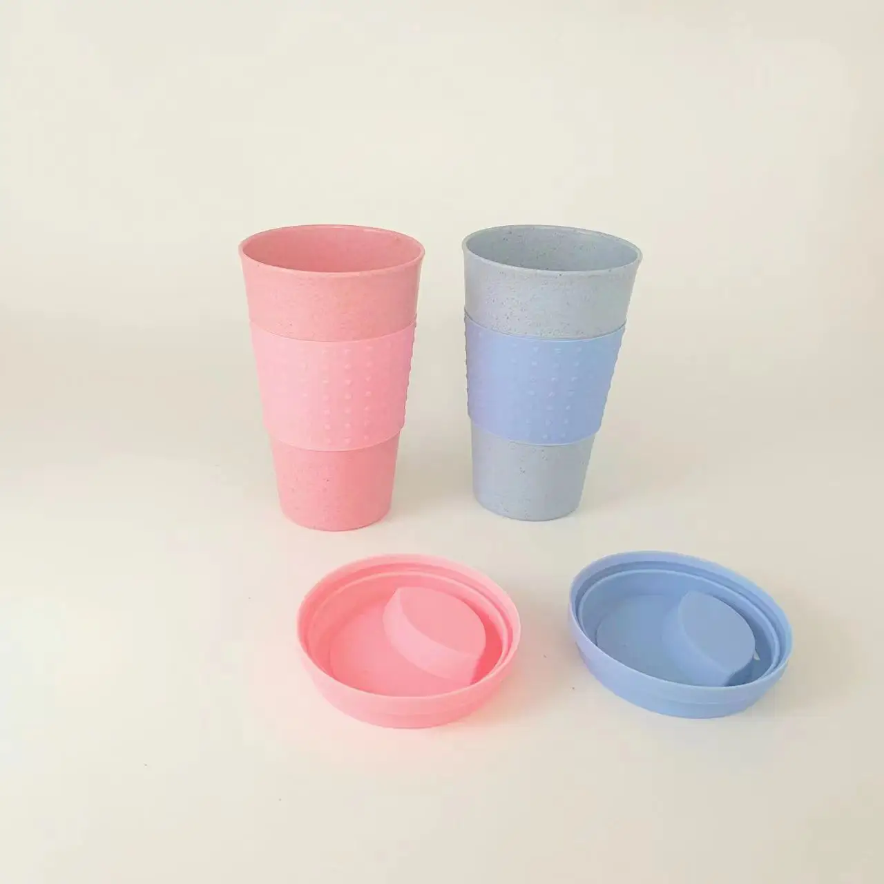 Biodegradable Dinnerware Custom Logo Drinkware Water Cup Eco Friendly Wheat Straw Material Cups for Home Travel Camping  Use