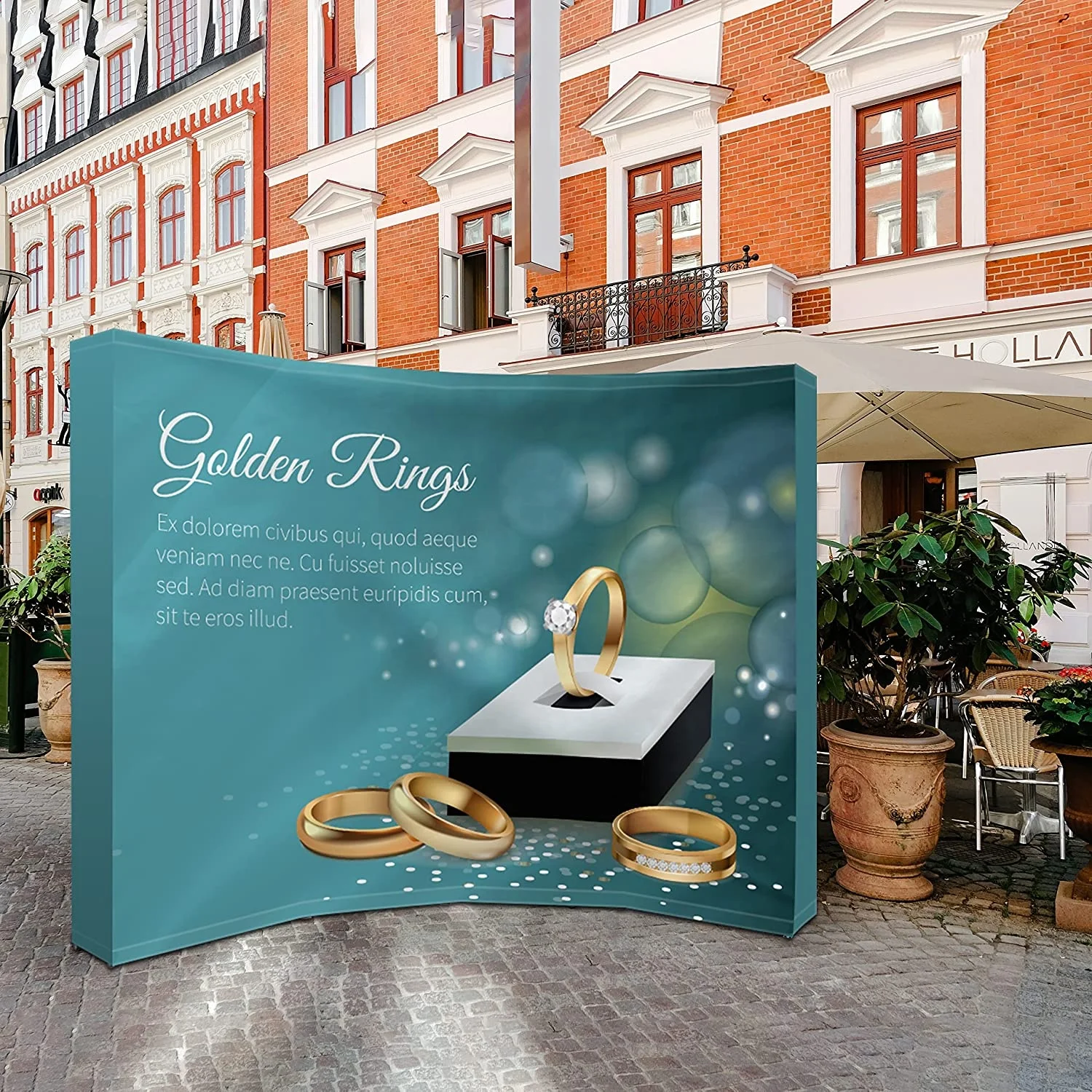 Aluminum Background Bracket  Custom Fabric Pop-Up Banner Bracket for Exhibition