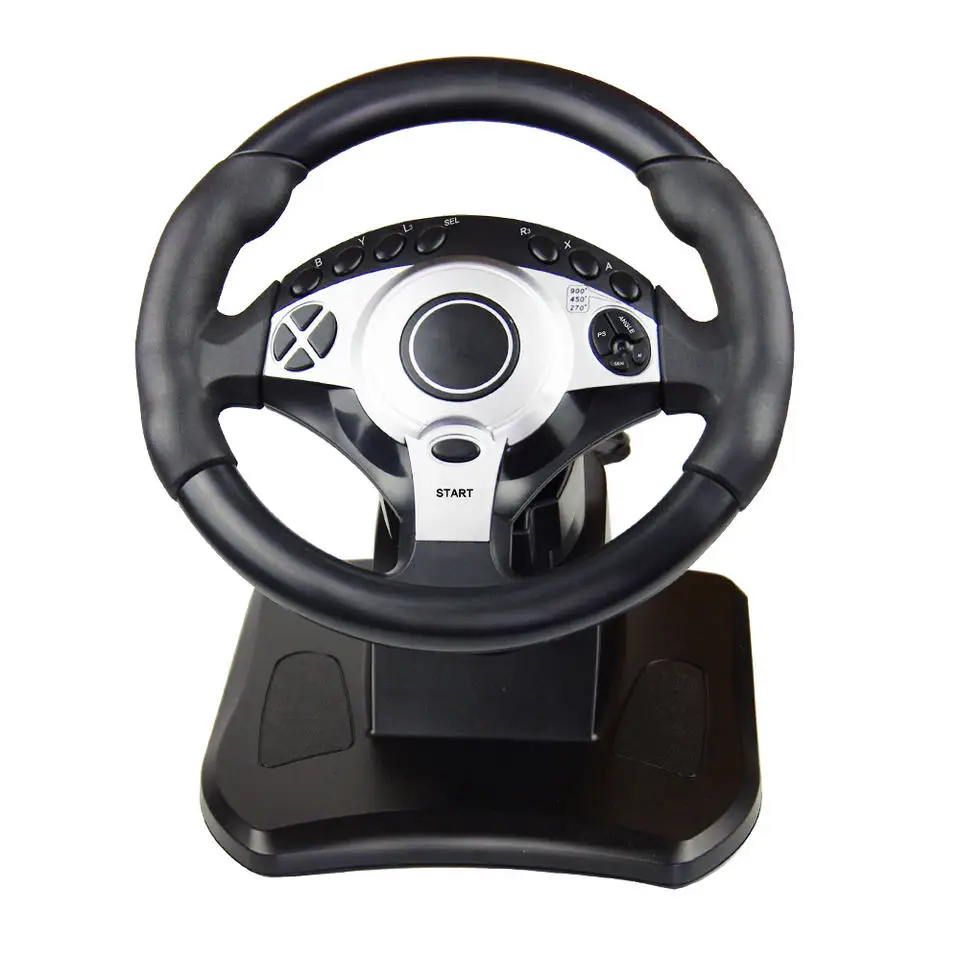 custom game R900 steering joystick sport gaming racing wheel game Support for PS3 PS2 PC
