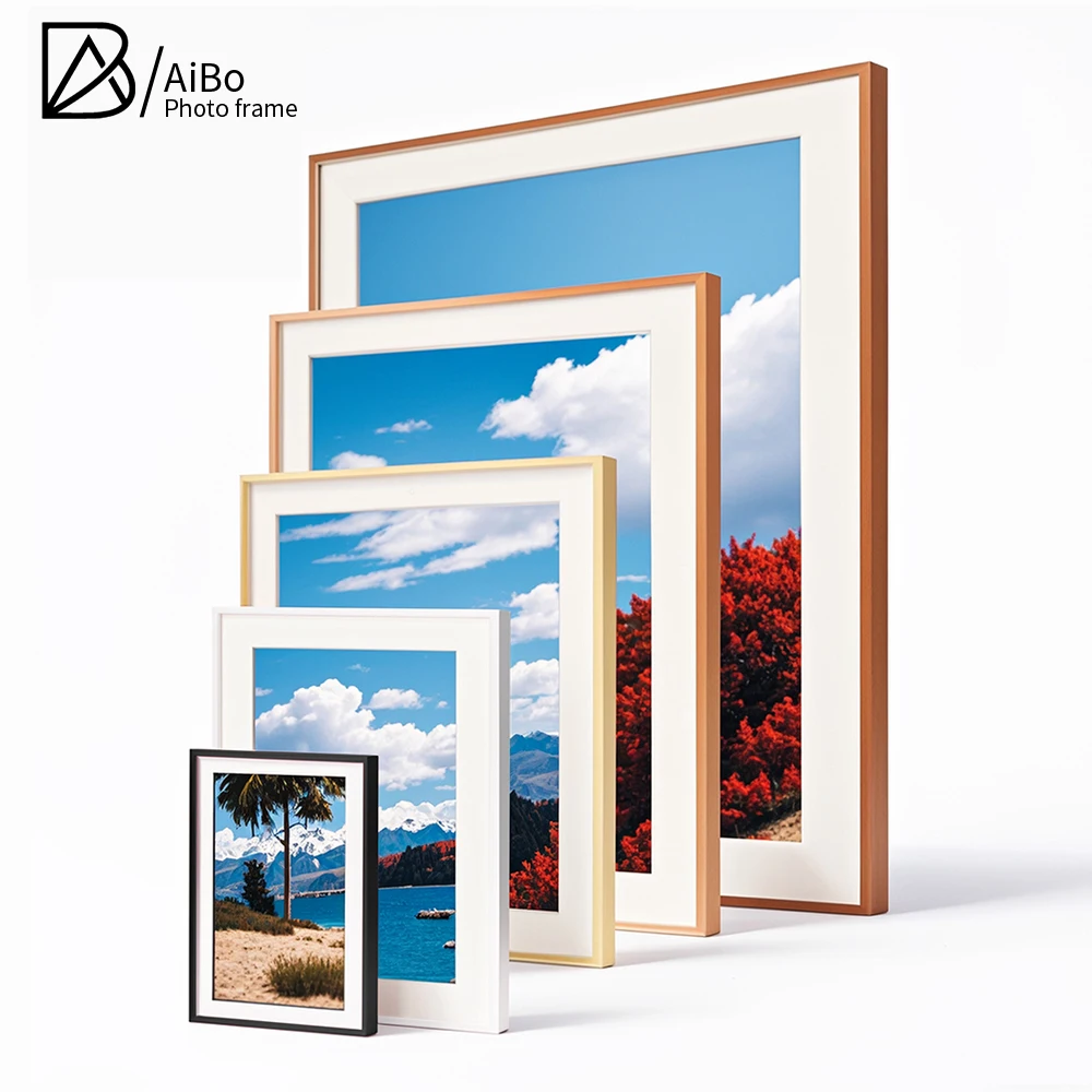 5x7wood frames A4 photo frame 4x6,6x8 8x10,11x14 ,A5,A3 Custom Size black Poster Picture Frame MDF Wooden Photo Frames wholesale