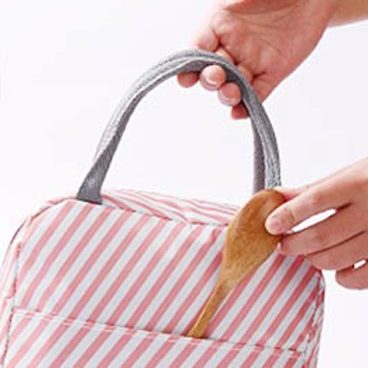Portable Women Kids Insulated Canvas Cooler Lunch Box Picnic Bags