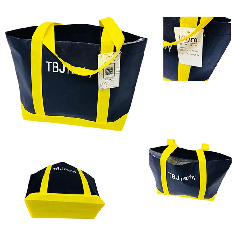 Multicolor Non-woven Handbag Shopping Colorful Nonwoven Bag Custom Printed Logo Folding Accept Customized Logo Customized Color