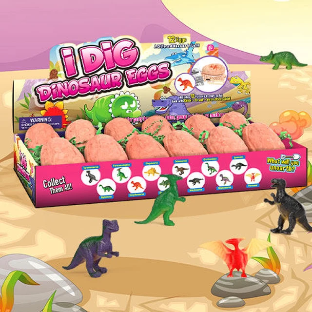 2023 wholesale factory price educational toy i dig different dinosaur egg set mini dinosaur excavation kit dig dinosaur toy
