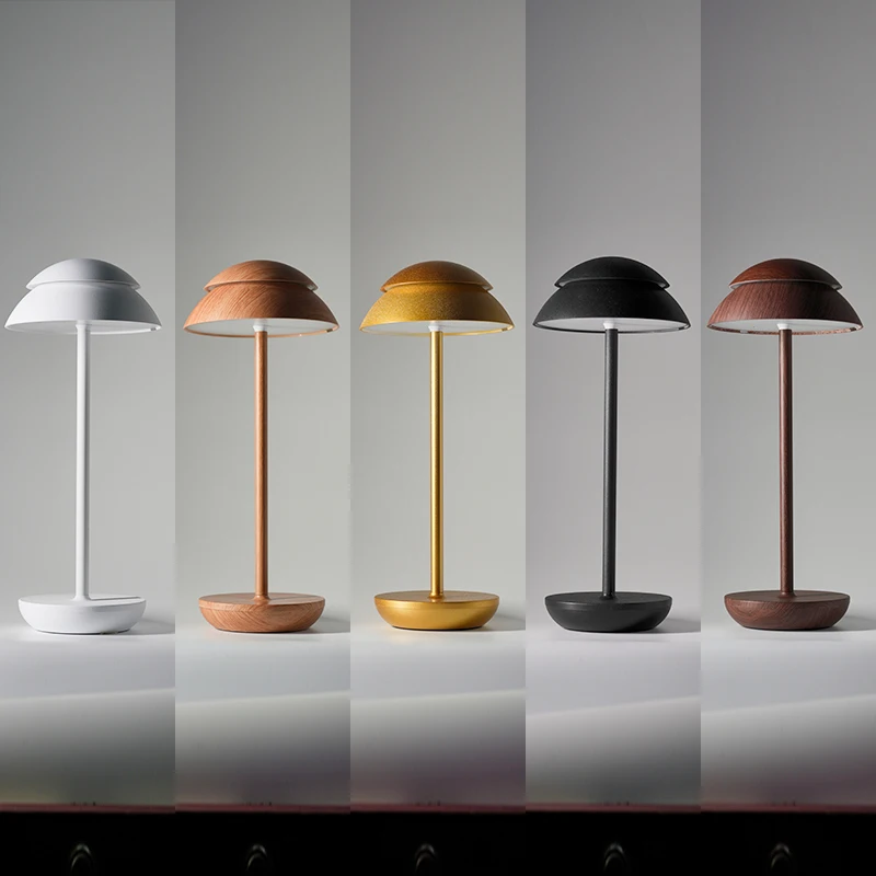 Led Night Light Touch Switch Dimmable Led Desk Lamp Bedroom Restaurant Cordless mushroom Table Lamps