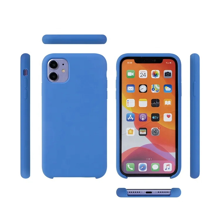 Silicon Phone Cases Accessories Soft Touch Liquid Silicone Case Cover For iPhone XS/X XR 8 7 Plus 11 12 Pro Max