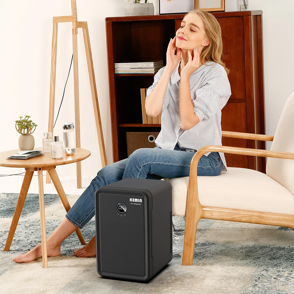 Portable Mini Fridge for Car and Household Use Mini Refrigerator for On-the-go Convenience
