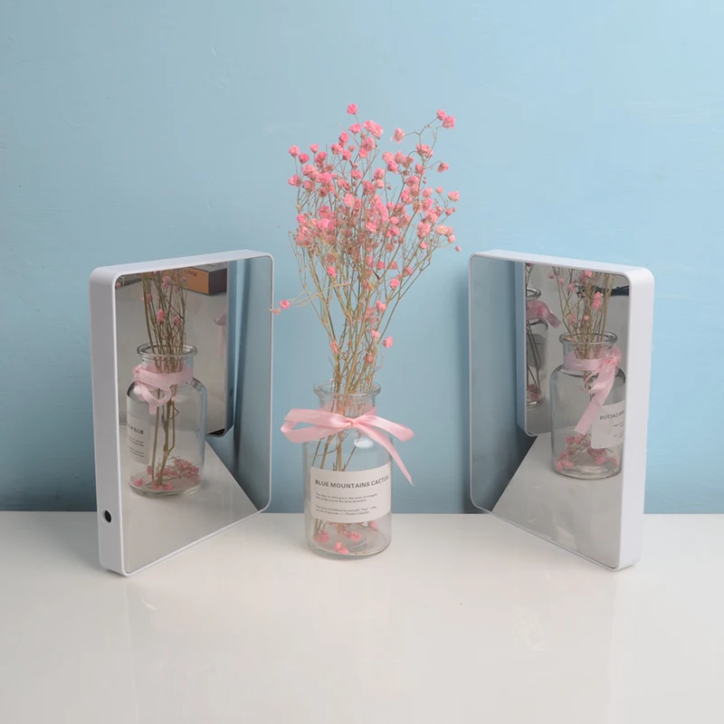 Новые творческие квадратный многоцелевой 7 дюймов; Детское платье для свадьбы; Дисплея волшебное зеркало светодиодный свет фоторамка зеркало настольная лампа