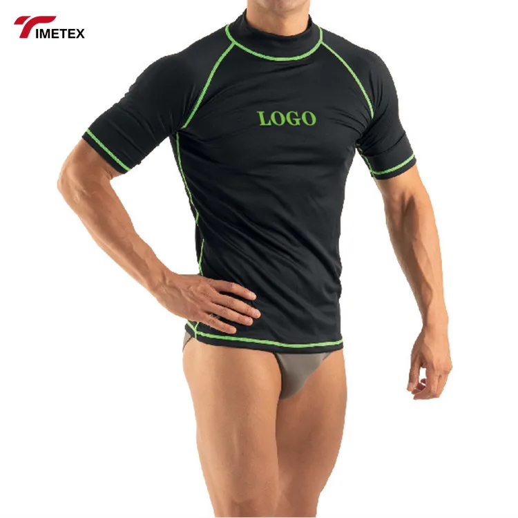 Custom Made High Quality New Fashion Short Sleeve Rash Guards Sun Protection Surfing Shirt Men Rash Guard