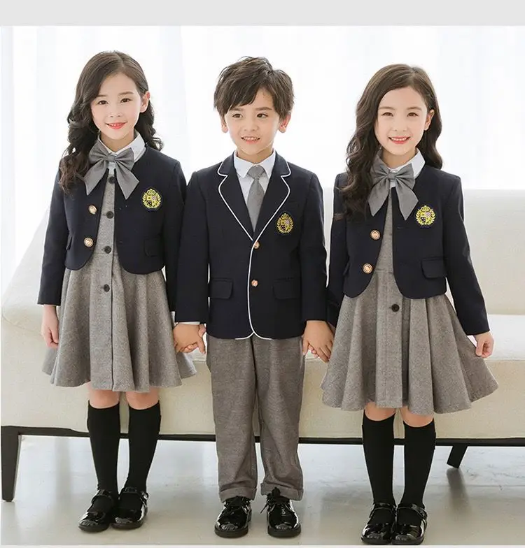 RG-Woven wholesale kids high quality fall and spring tops with dress school uniform design for girls