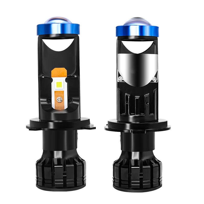 carolyn mini lens P5LED headlight far and near beam motorcycle H4 H7 for car truck headlight 12000Lm 6000K LED bulb car fog led