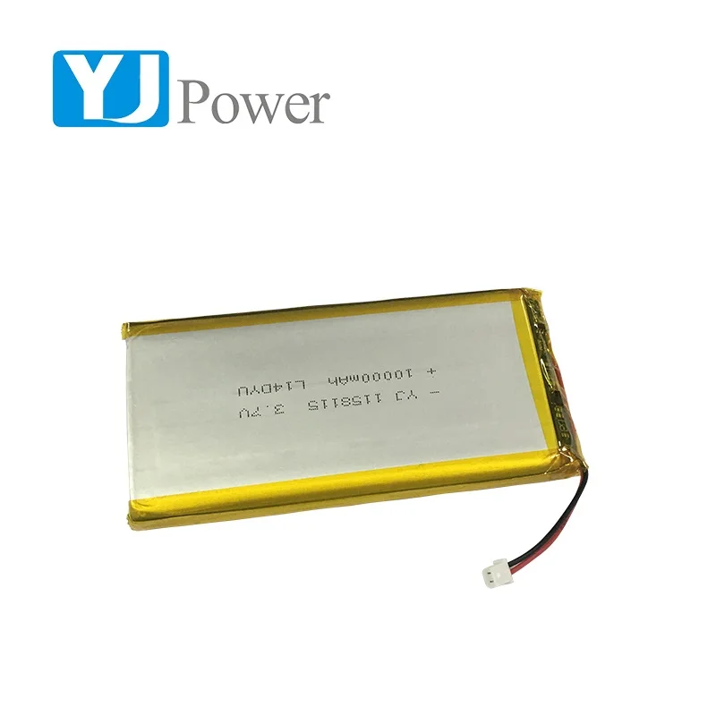 Rechargeable 10000mAh lithium battery 1158115 3.7v lithium polymer battery for Wireless equipments