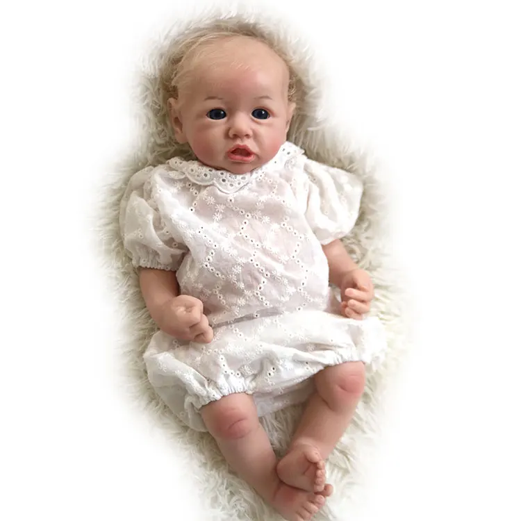16 inch real reborn baby doll  solid silicone reborn boy outfit muecas para ni dolls for kids