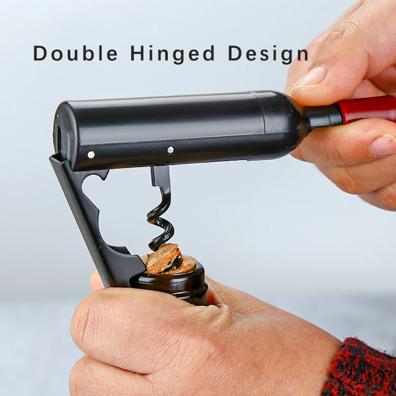 New Corkscrew Wine Premium 3-in-1 Multifunctional Bottle Opener Wine Shaped Wine Beer Openers