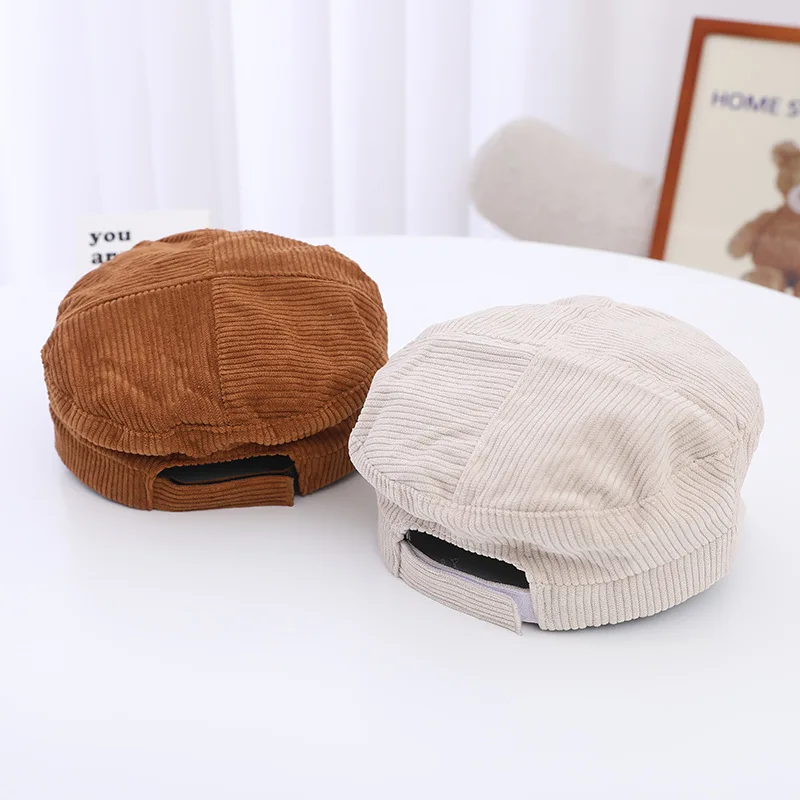 Winter Kids Hat For Girl And Boy Children Beret Caps Octagonal Clothes For Newborn Photography Props Child Hat Korean