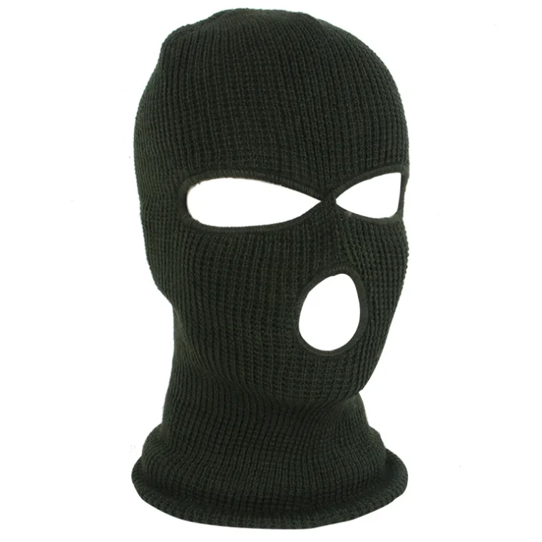 Wholesale Custom logo Balaclava Skiing Cycling 3 Hole Full Face Ski Masks embroidery logo