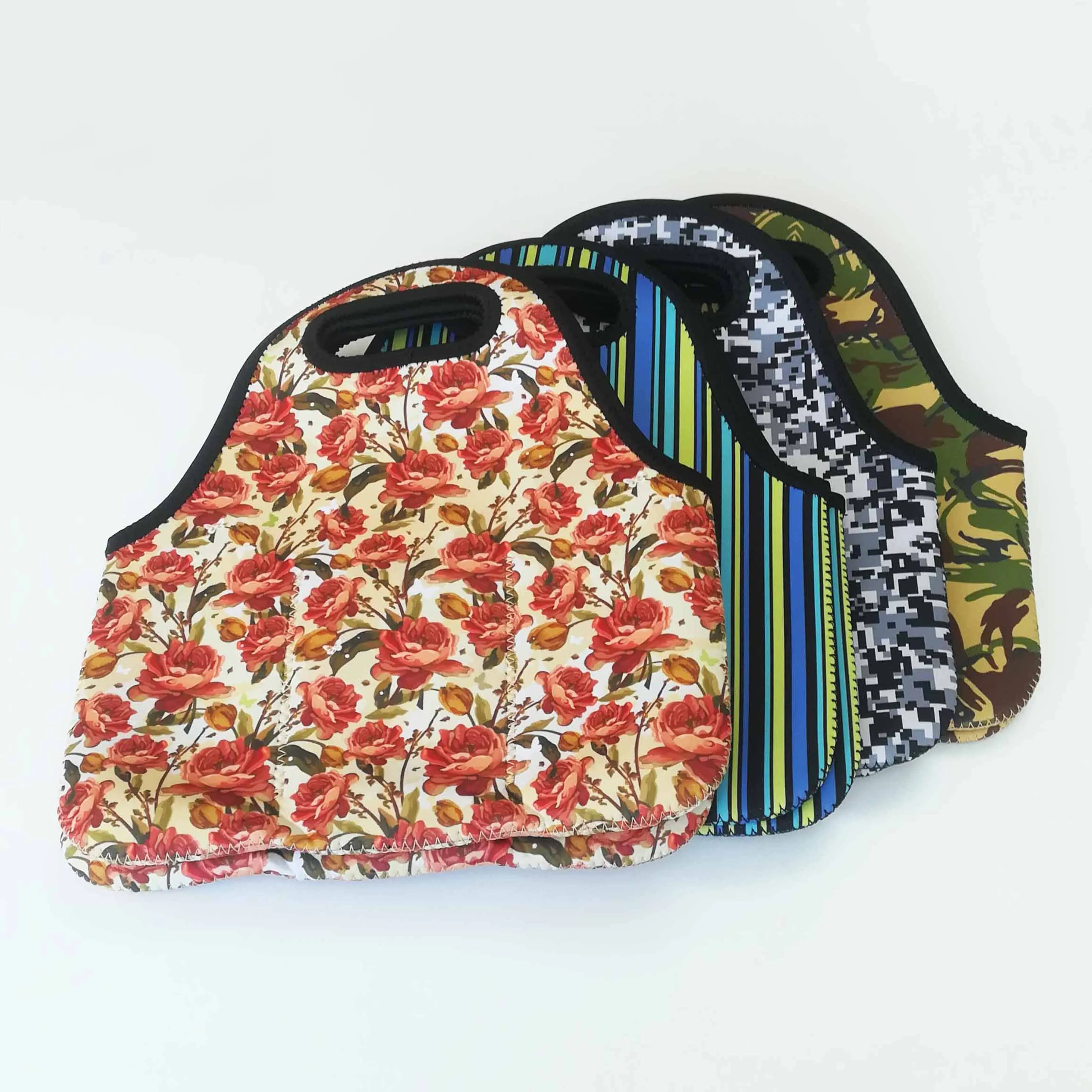 Portable Reusable Neoprene Insulated Six 6 Pack Beer Bottle Cooler Tote Bag Carrier Holder