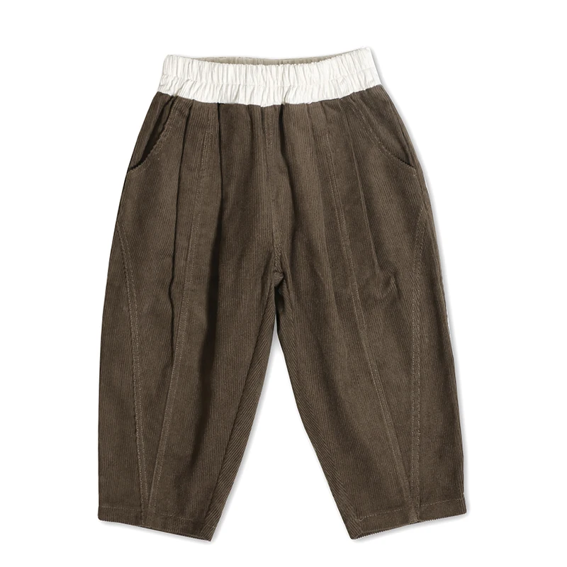 New Arrivals 2024 Design Lovely Toddler Long Corduroy Pant With  Elastic Waist Custom Colors Winter Warm Kids Girl Pants