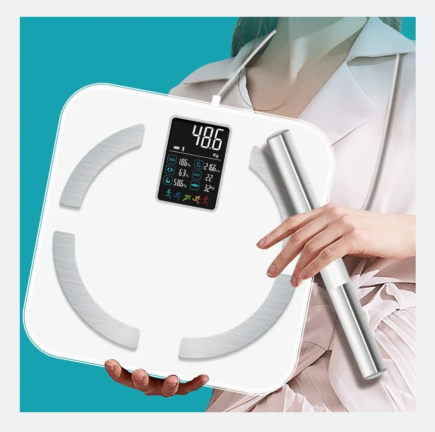 New Arrival Big Screen Multifunctional Smart Bathroom Scale Body Fat Scale With VA Screen18 Body Data