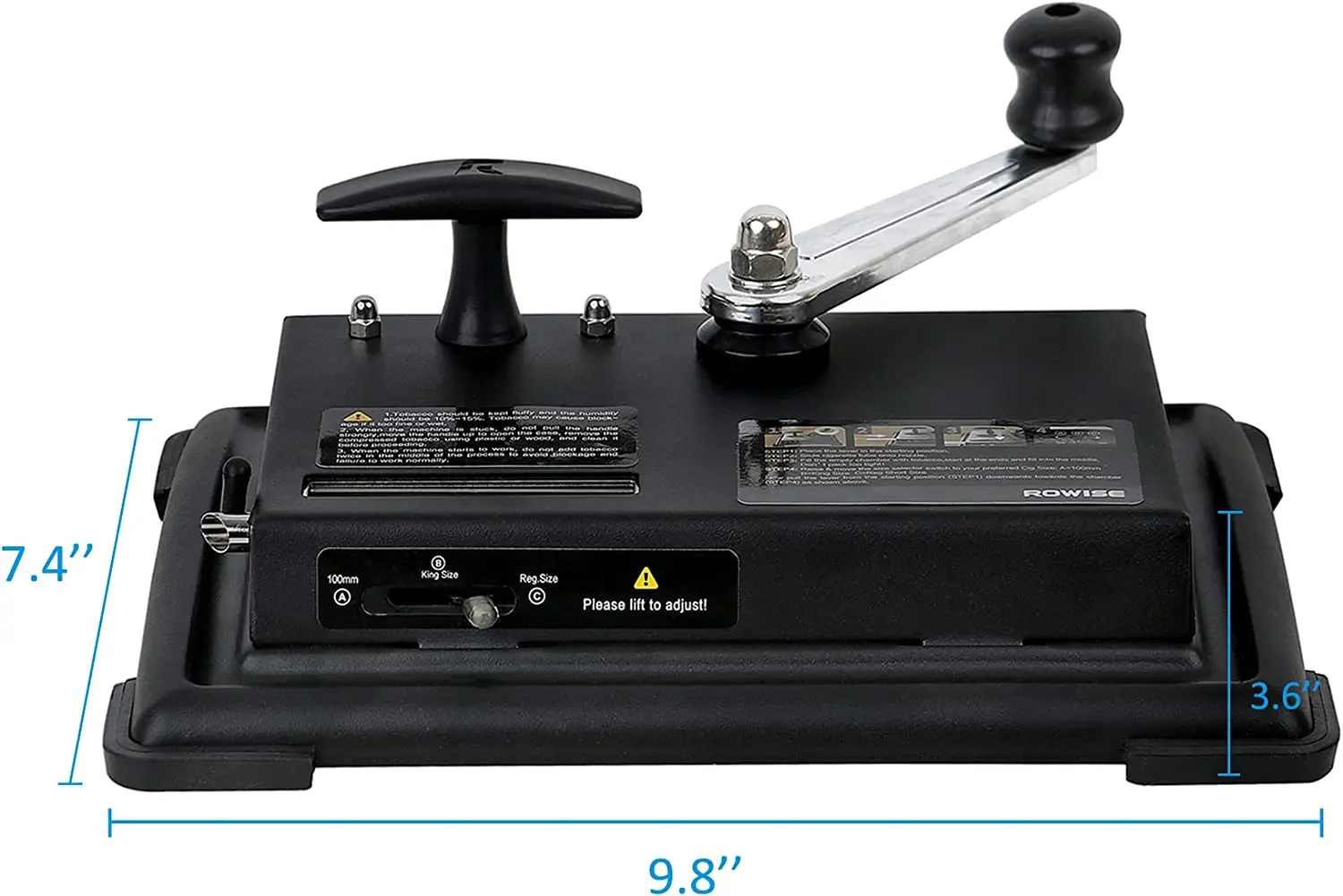 ROWISE Cigarette Rolling Machine Tobacco Rolling Machine, (King, 100mm, Regular Size)