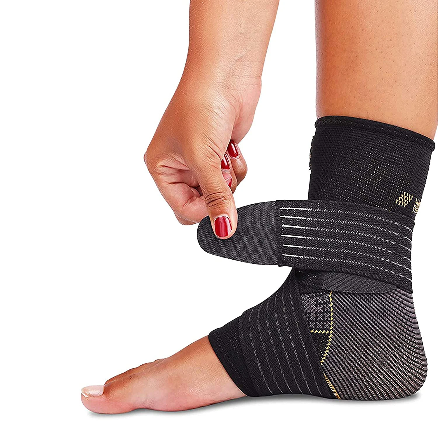 Neoprene Ankle Brace Breathable and Strong Support Wrap for Sprained Ankle Elastic Mesh Ankle Strap