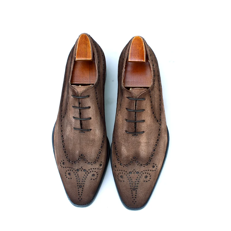 
Luxury Italian Real Leather Handmade Shoes Brown Black Men Dress Shoes Oxfords Cow Skin shoes 