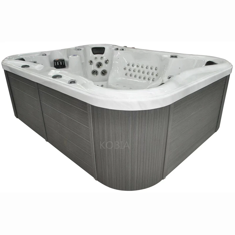 Bathtub factory 8 person hot tub health leisure whirlpool massage jetted outdoor wooden spa tub